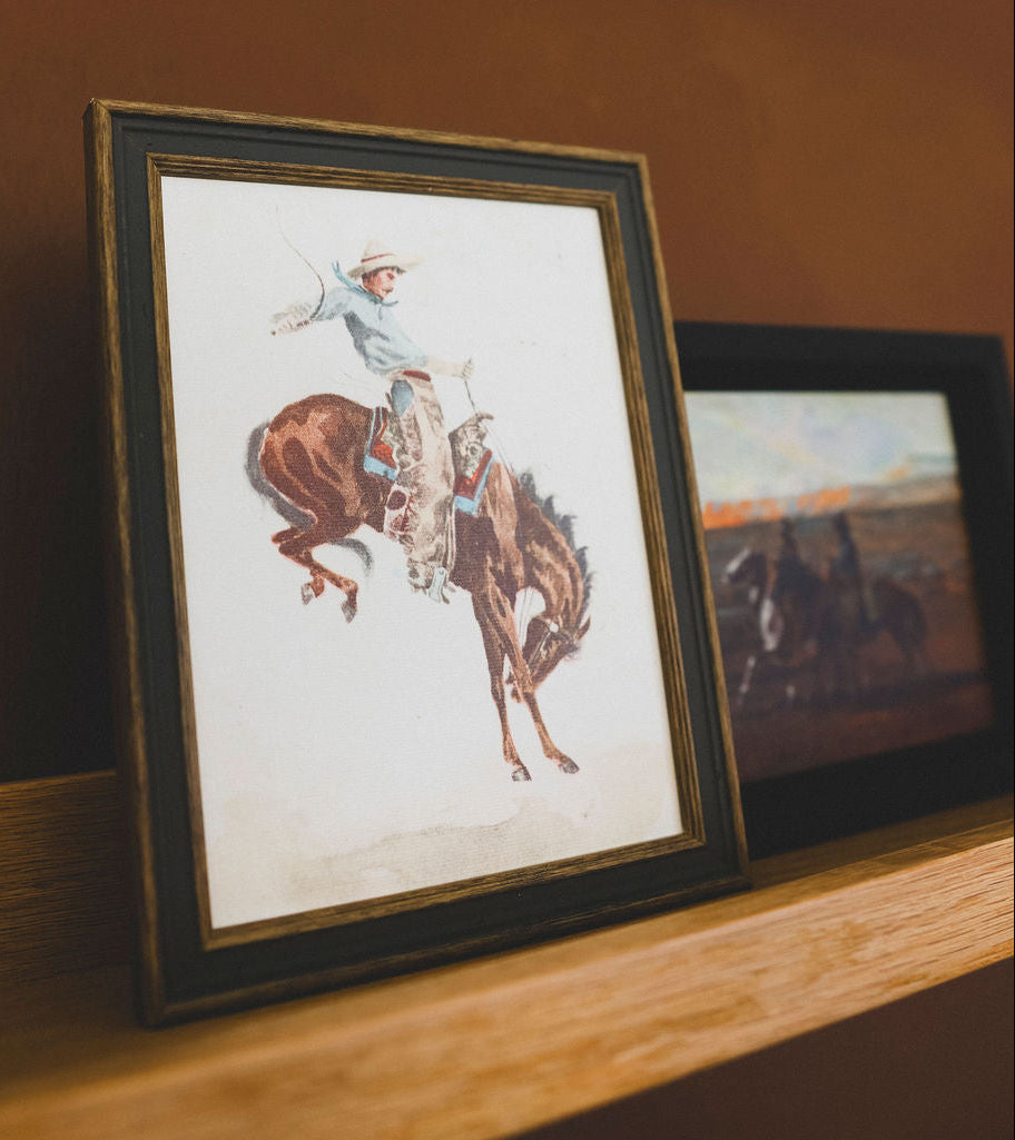 Two Cowboys Framed Art - 3 Sizes