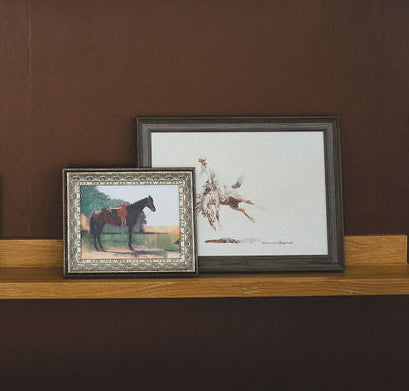 Saddled Horse Framed Artwork - 2 Sizes