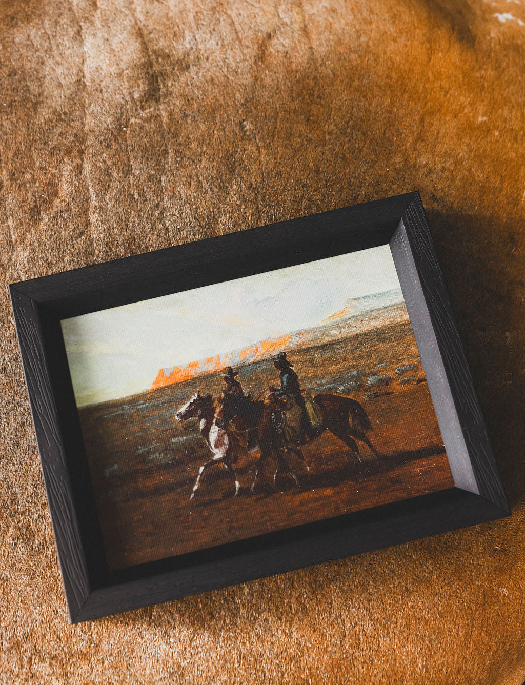Two Cowboys Framed Art - 3 Sizes