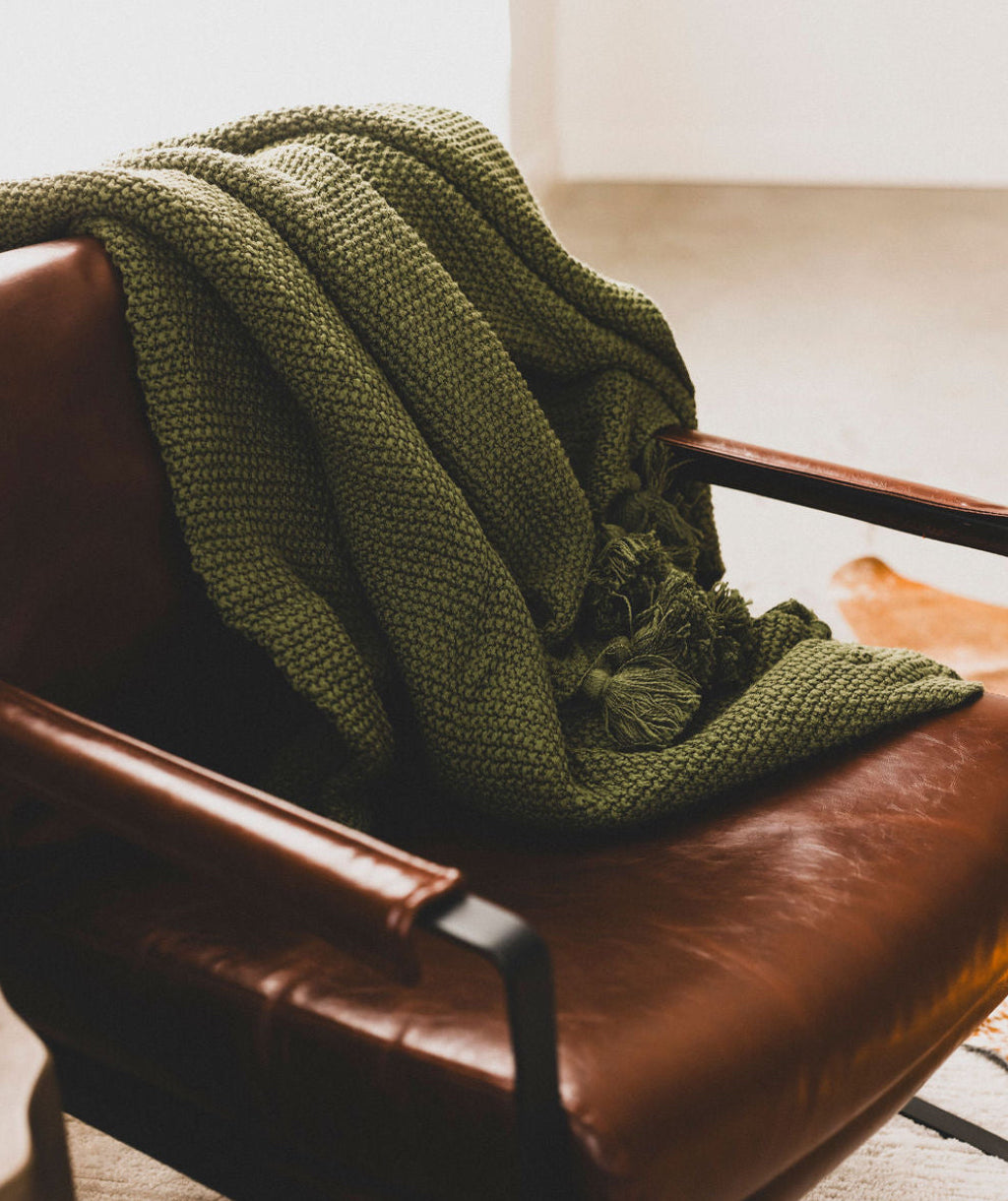 Waffle Weave Throw Blanket