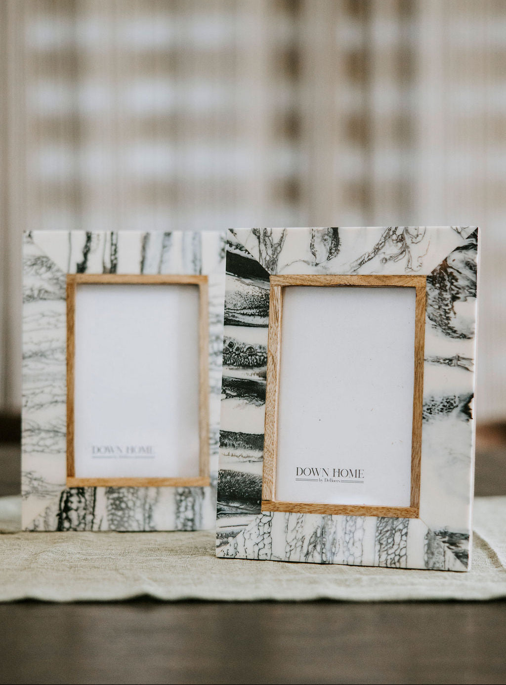 Marbled Black Resin Photo Frame