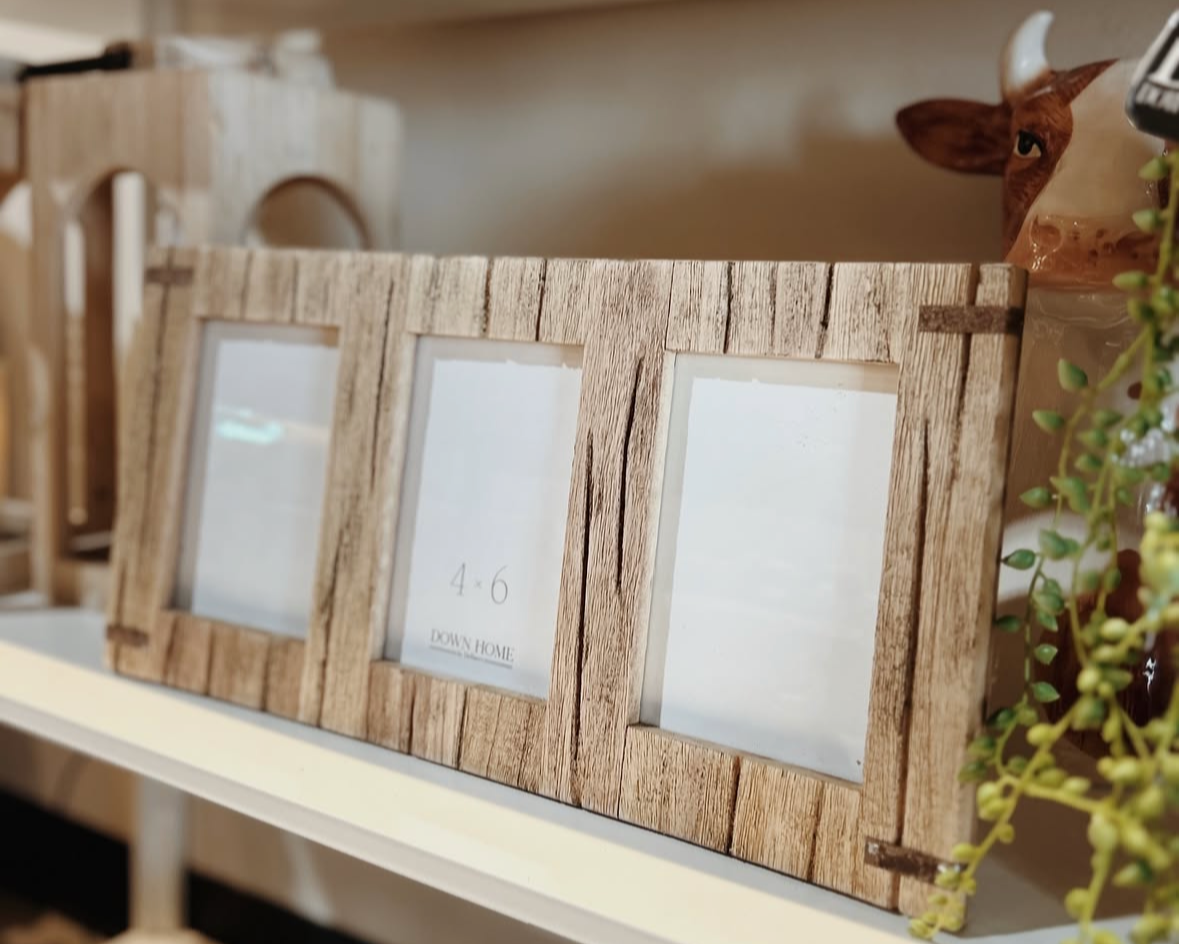 Driftwood Collage 3-Photo Frame
