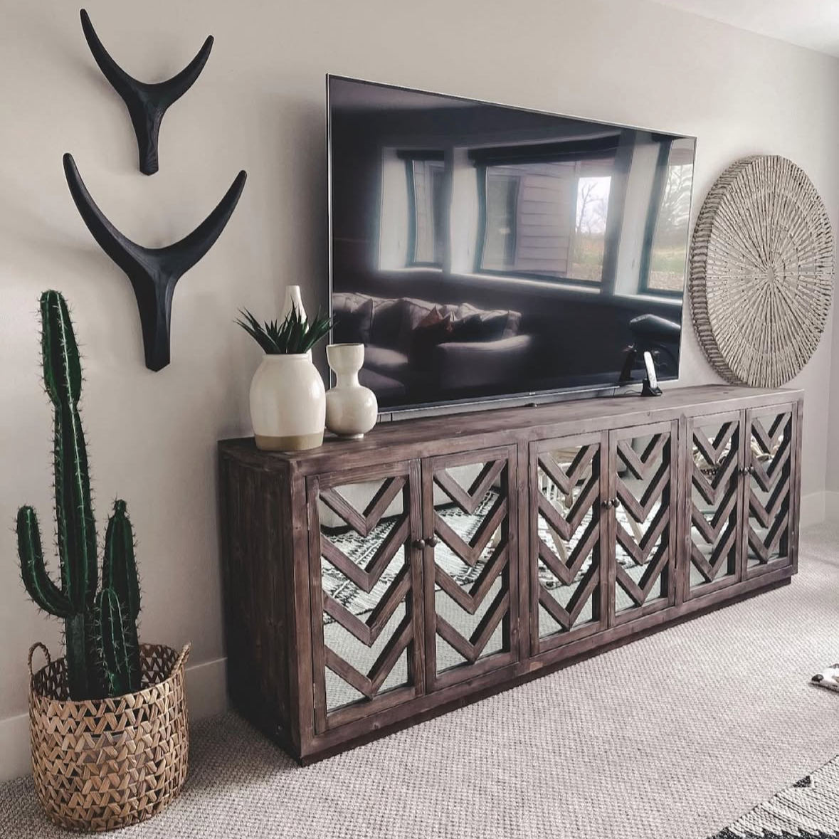 Nguni Head Iroko Wall Decor