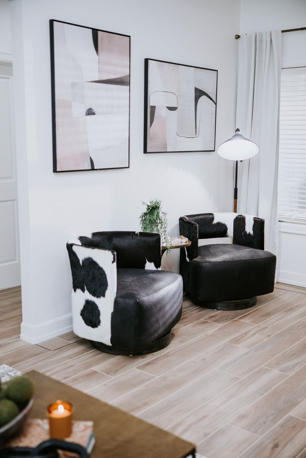 Cow Chairs in Living Room