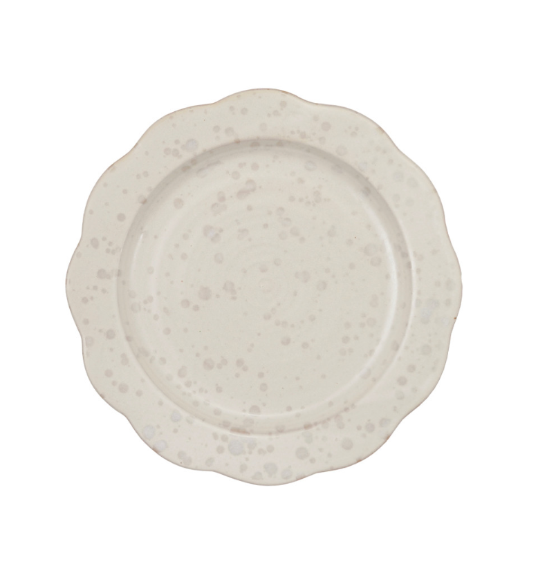 Speckle Stoneware Scalloped Plate- 2 Sizes