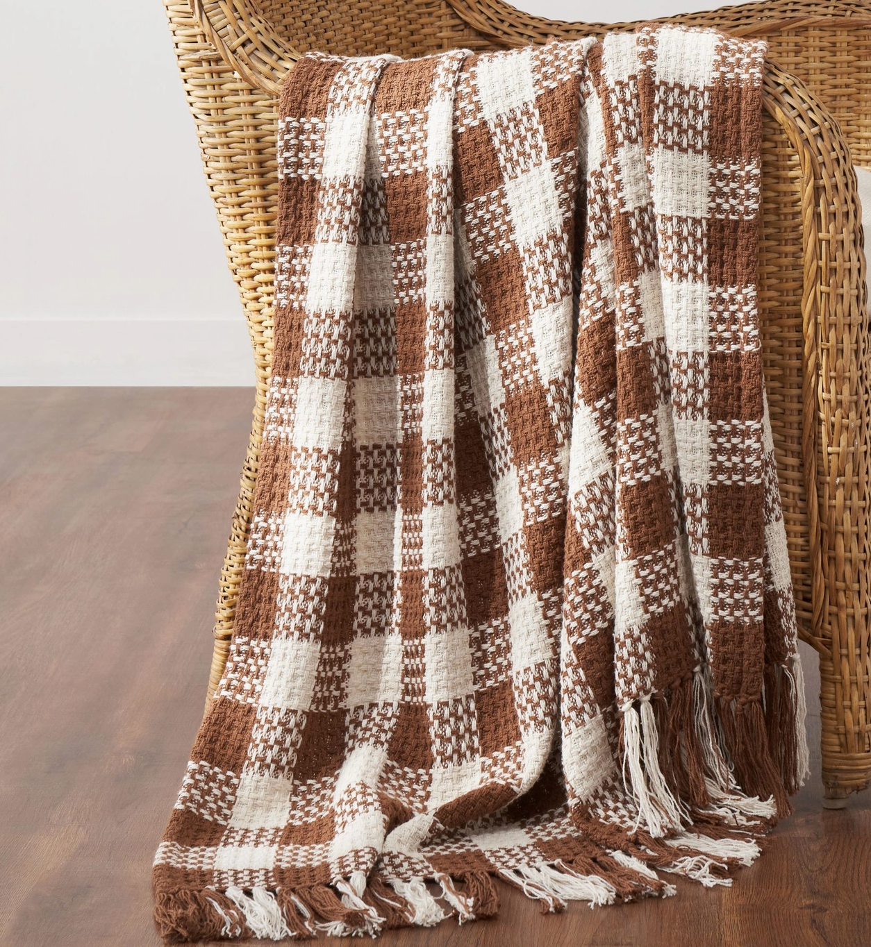 Heritage Amber Check Throw Blanket