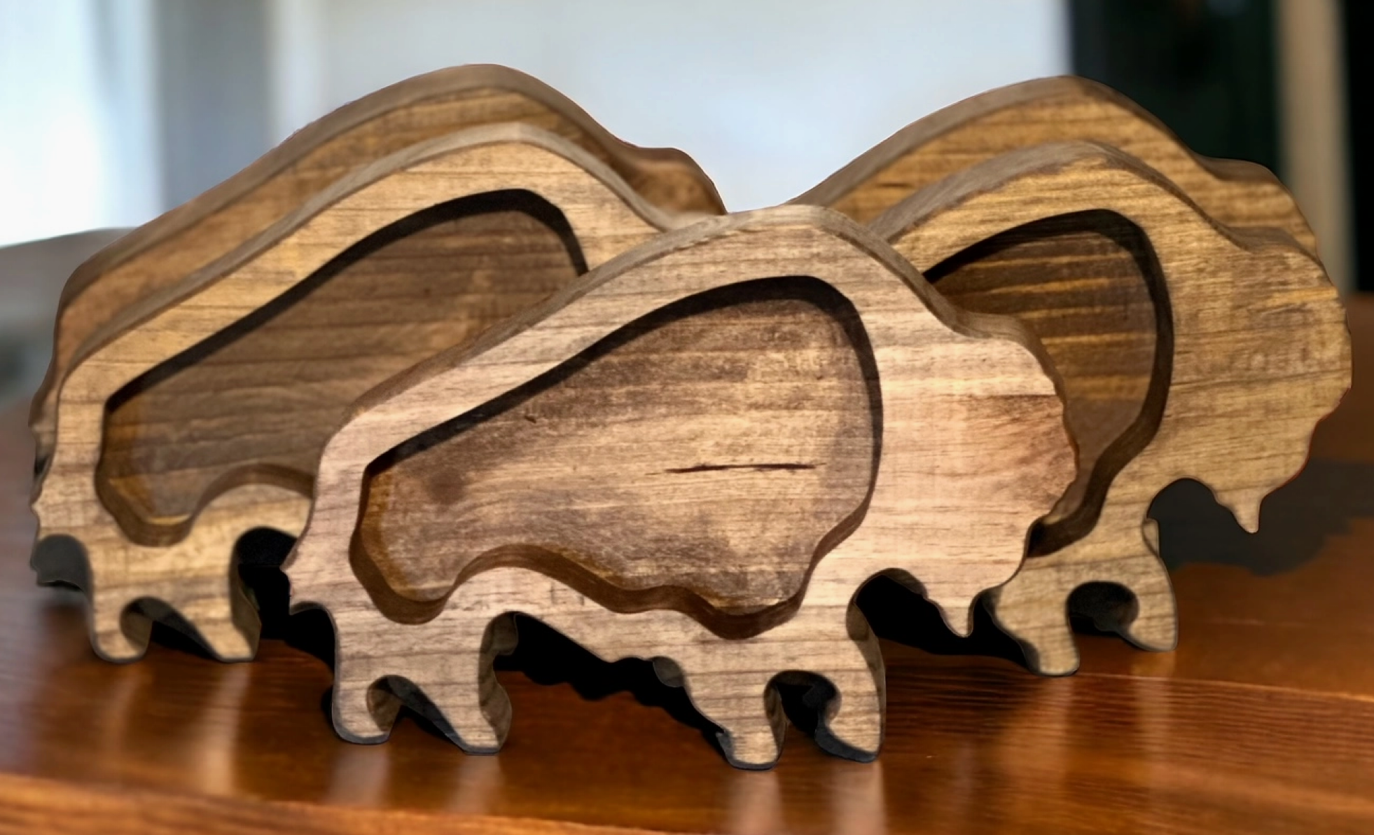 Stained Bison Dough Bowl