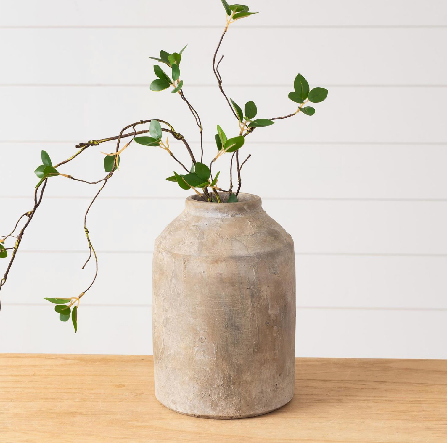 Simple Antiqued Ceramic Vase
