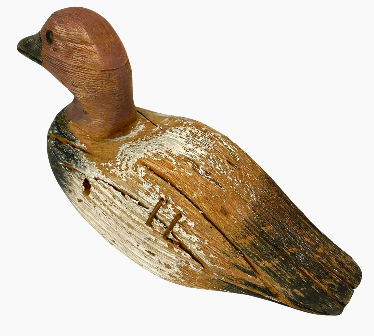 Hand Carved Rustic Duck