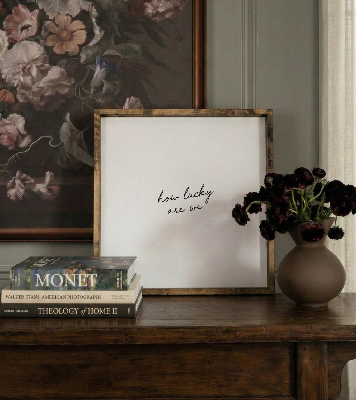 How Lucky Are We Framed Wall Art