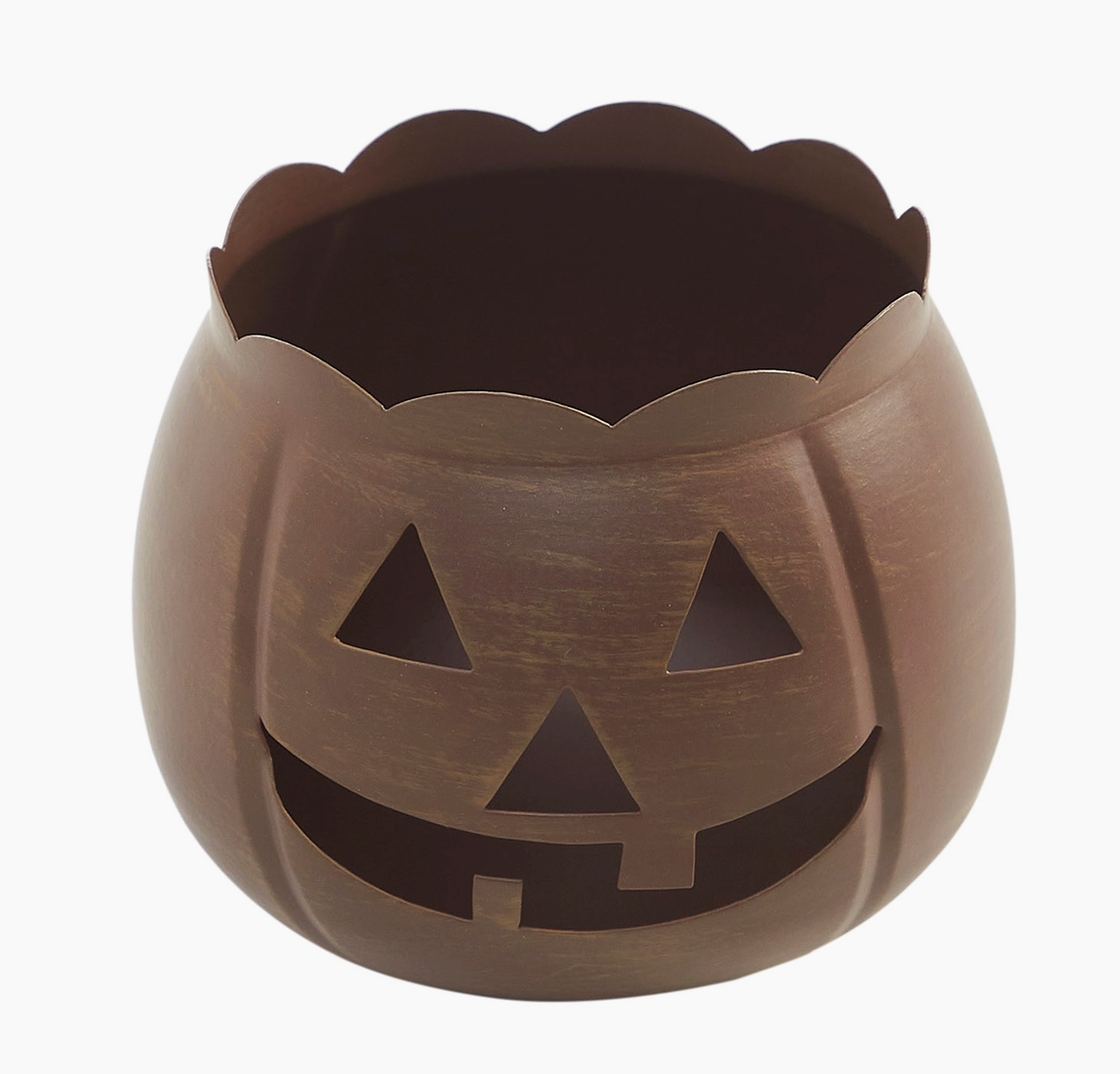 Distressed Metal Jack-O-Lantern- 2 Colors, Sizes