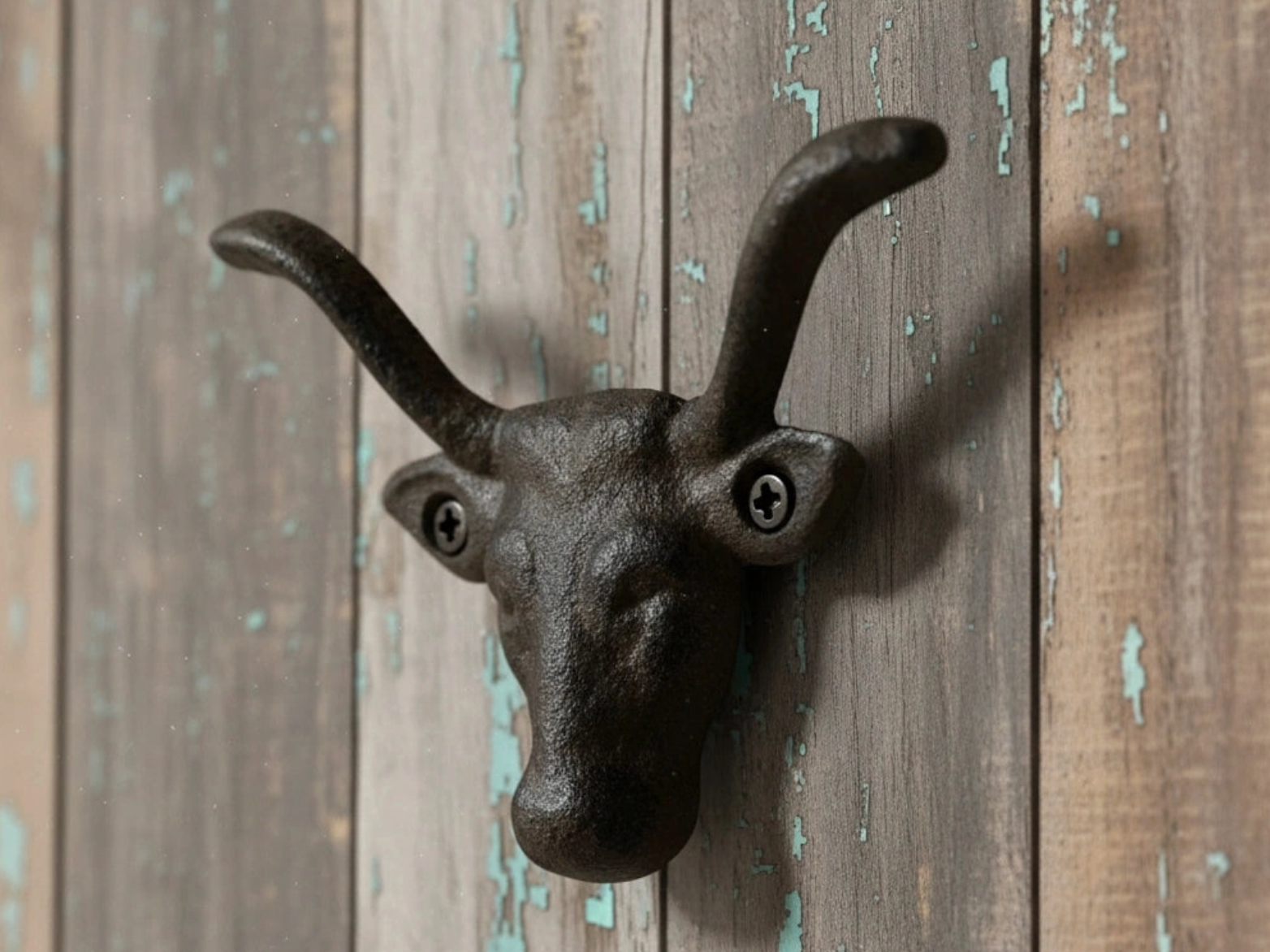 Cast Iron Bull Head Wall Hook