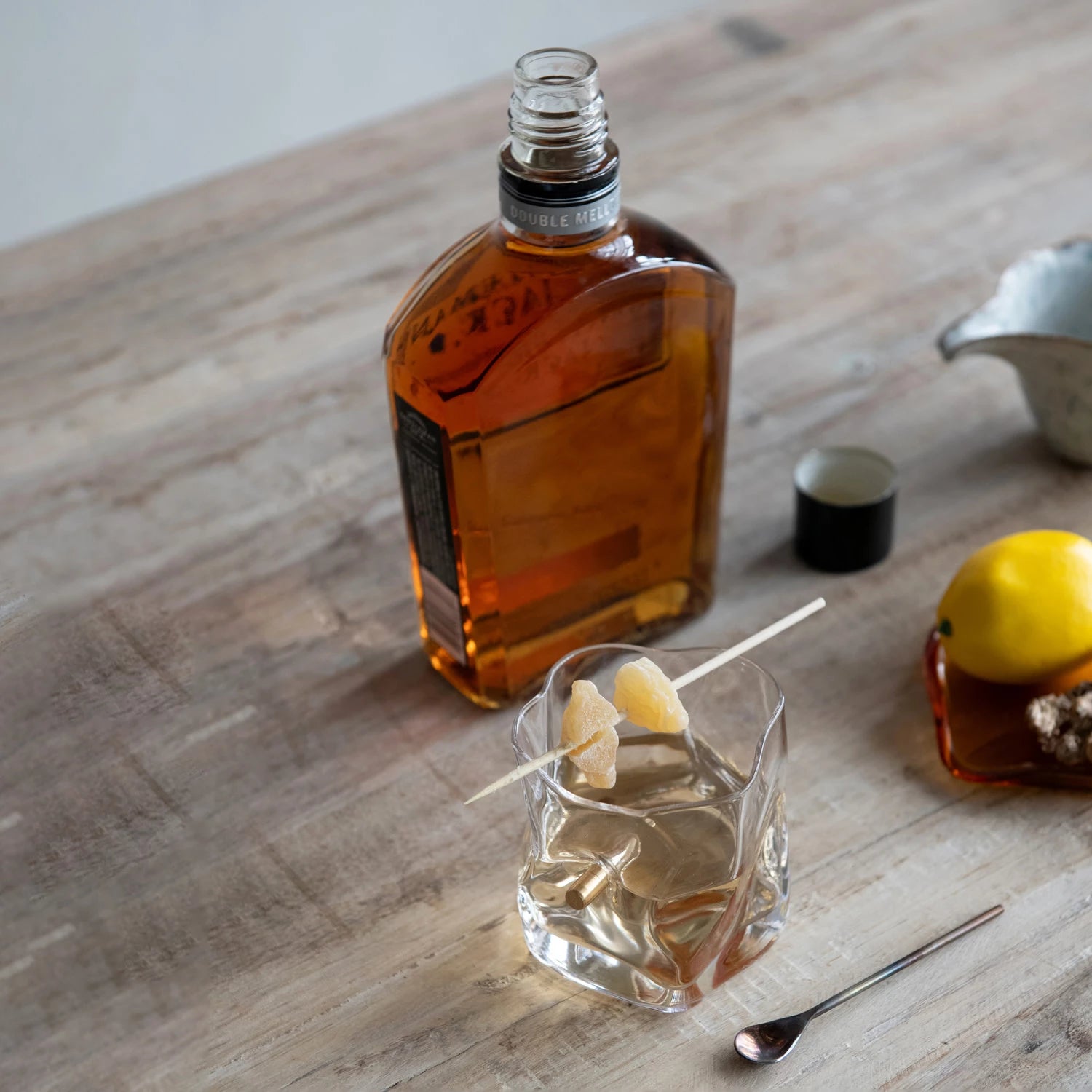 Bullet Embedded Whiskey Glass