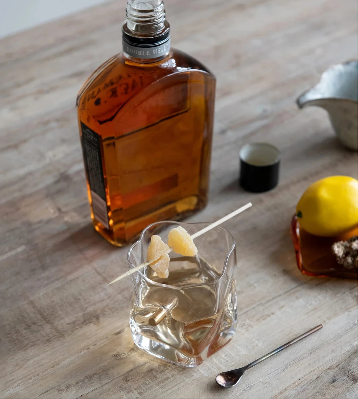 Bullet Embedded Whiskey Glass