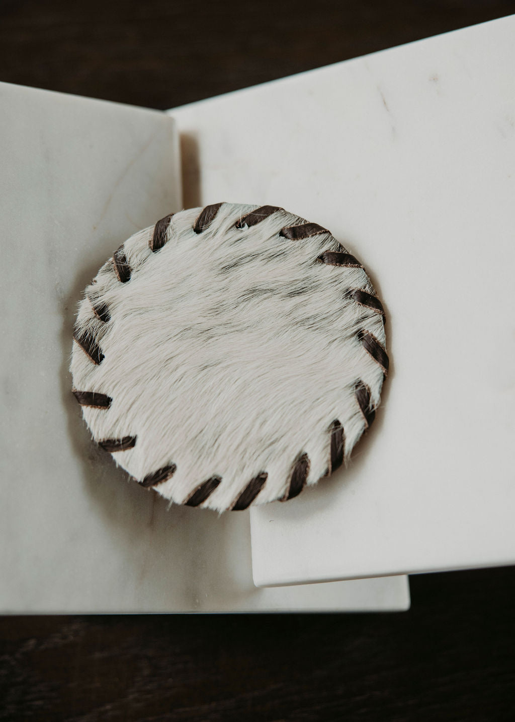 Natural Cowhide Coasters