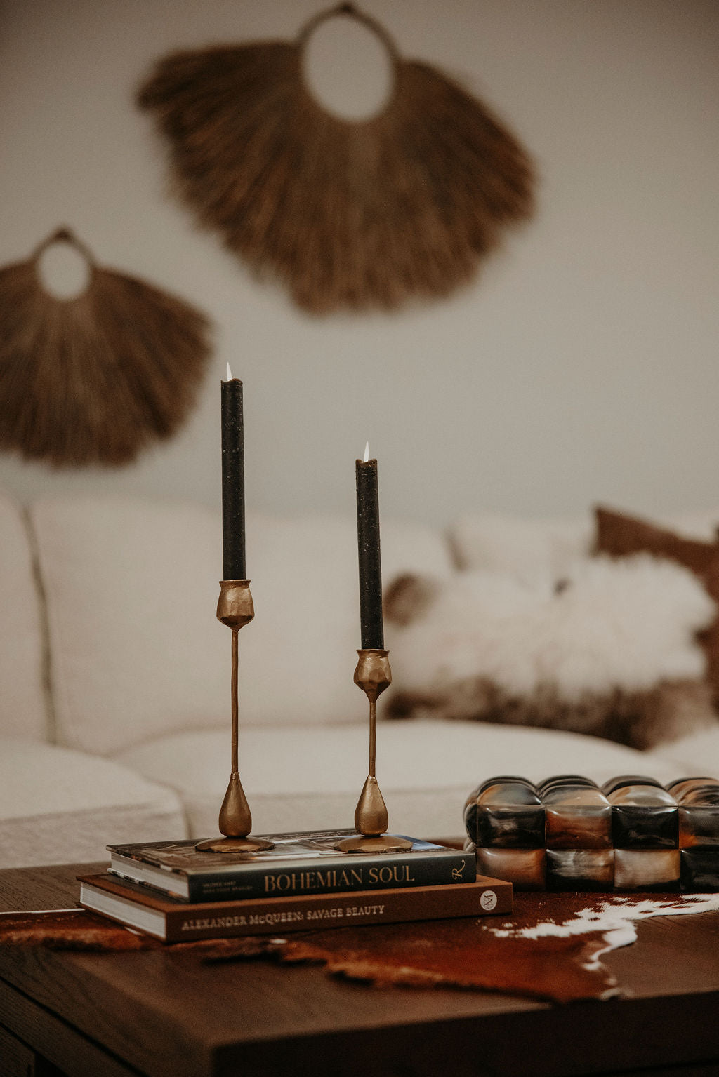 Moving Flame Taper Candle - Set of 2
