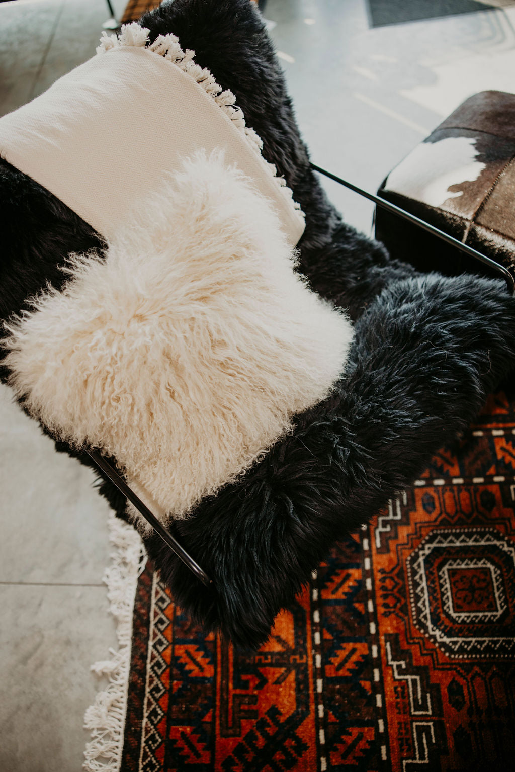Tibetan Lamb Pillows - Multiple Colors & Sizes
