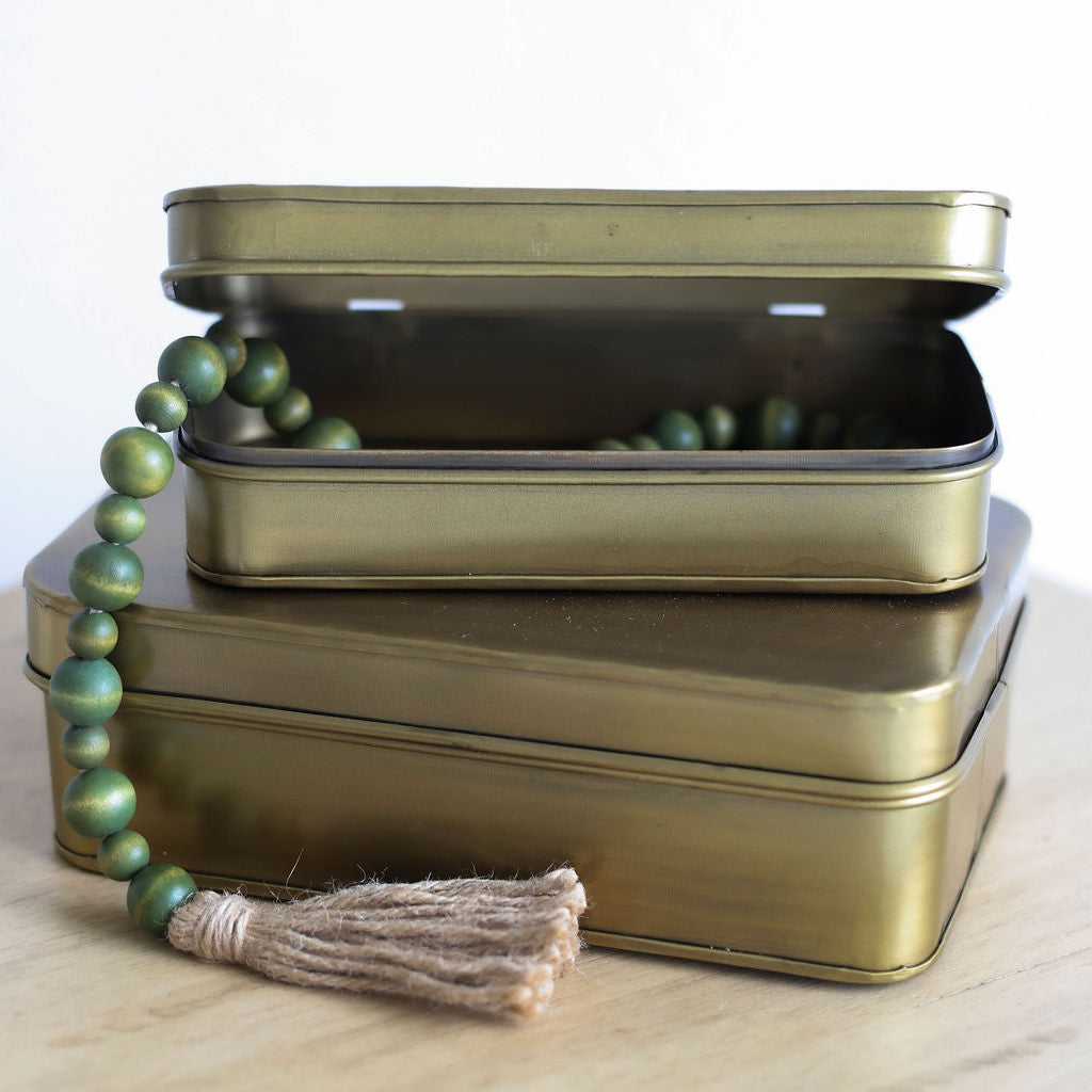 Antique Finished Metal Box - 2 Sizes