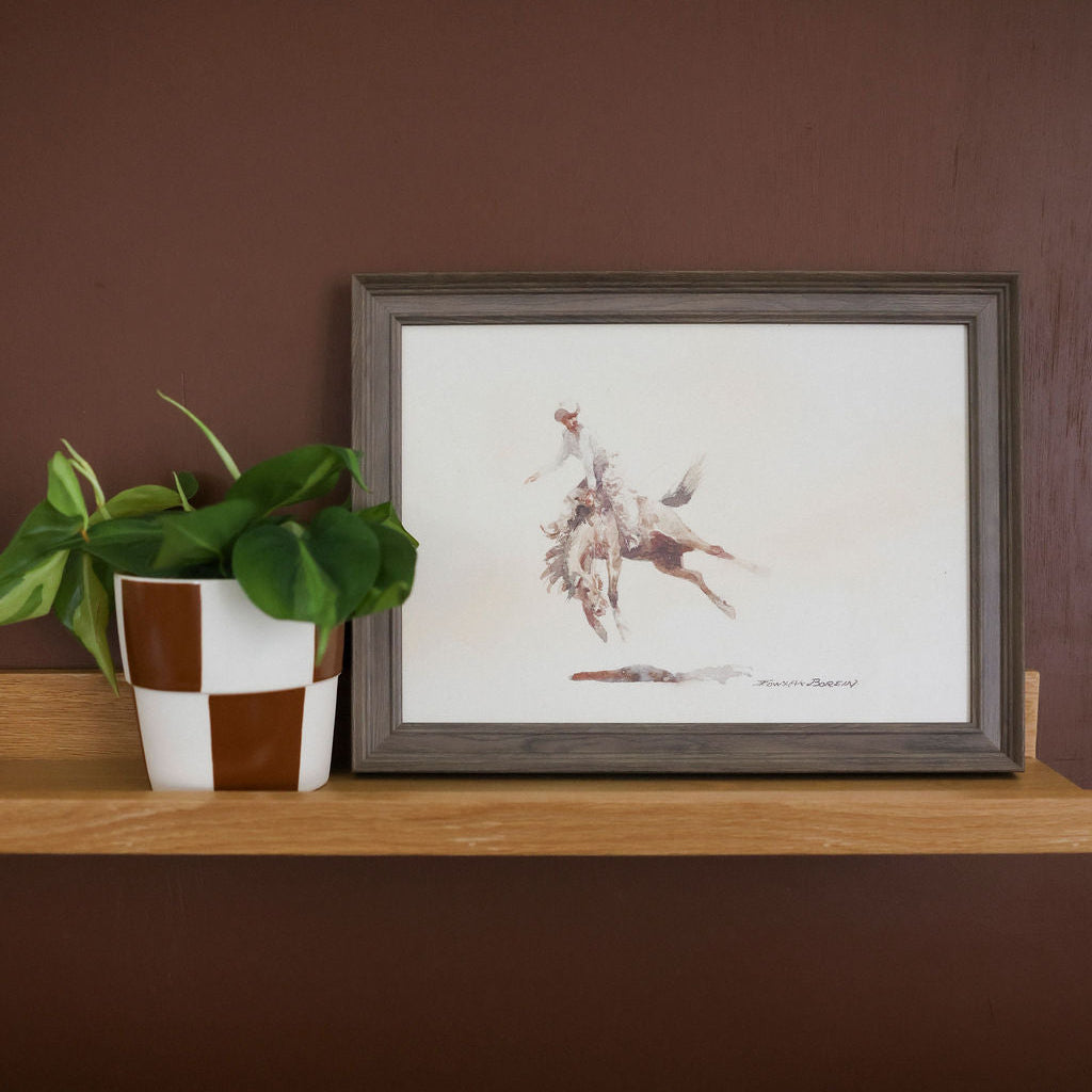 Bucking Rider Framed Artwork - 3 Sizes