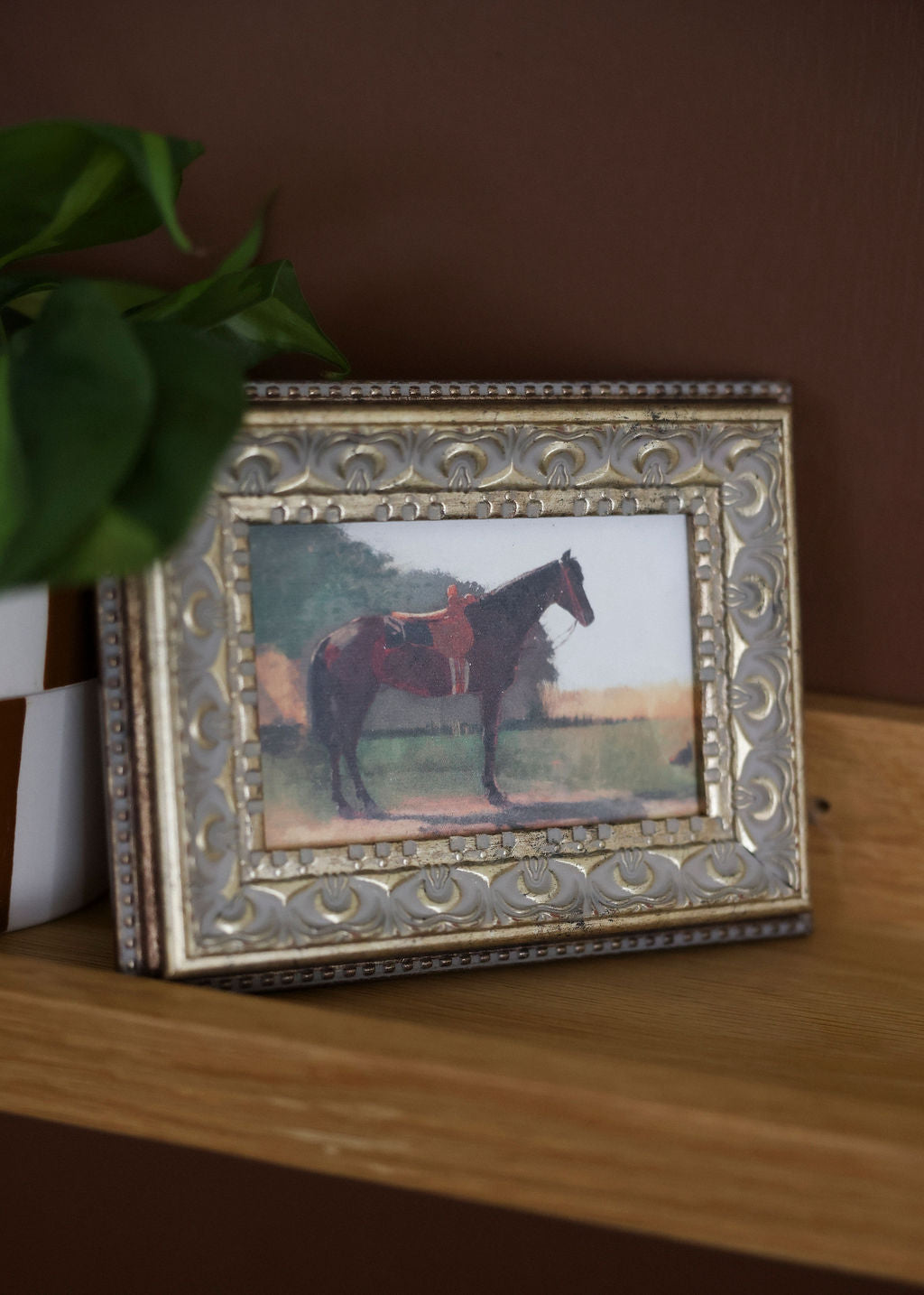 Saddled Horse Framed Artwork - 2 Sizes