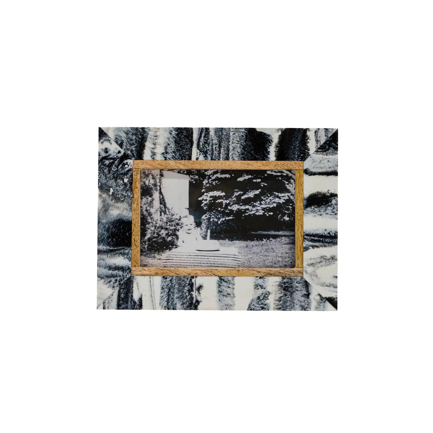 Marbled Black Resin Photo Frame