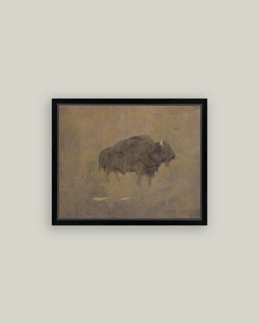 Buffalo in A Sandstorm Framed Artwork - 3 Sizes