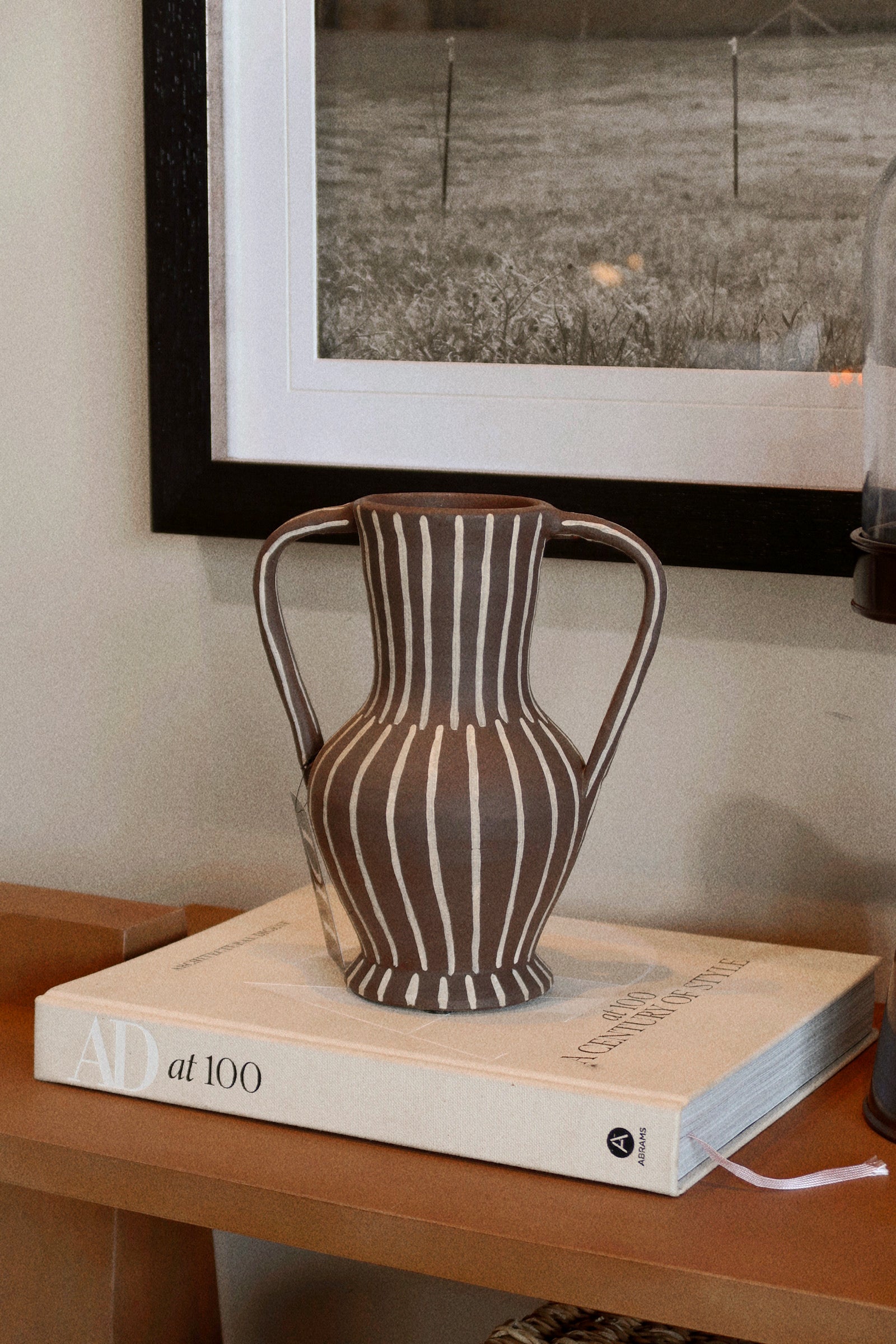 Handcrafted Vertical Striped Vase