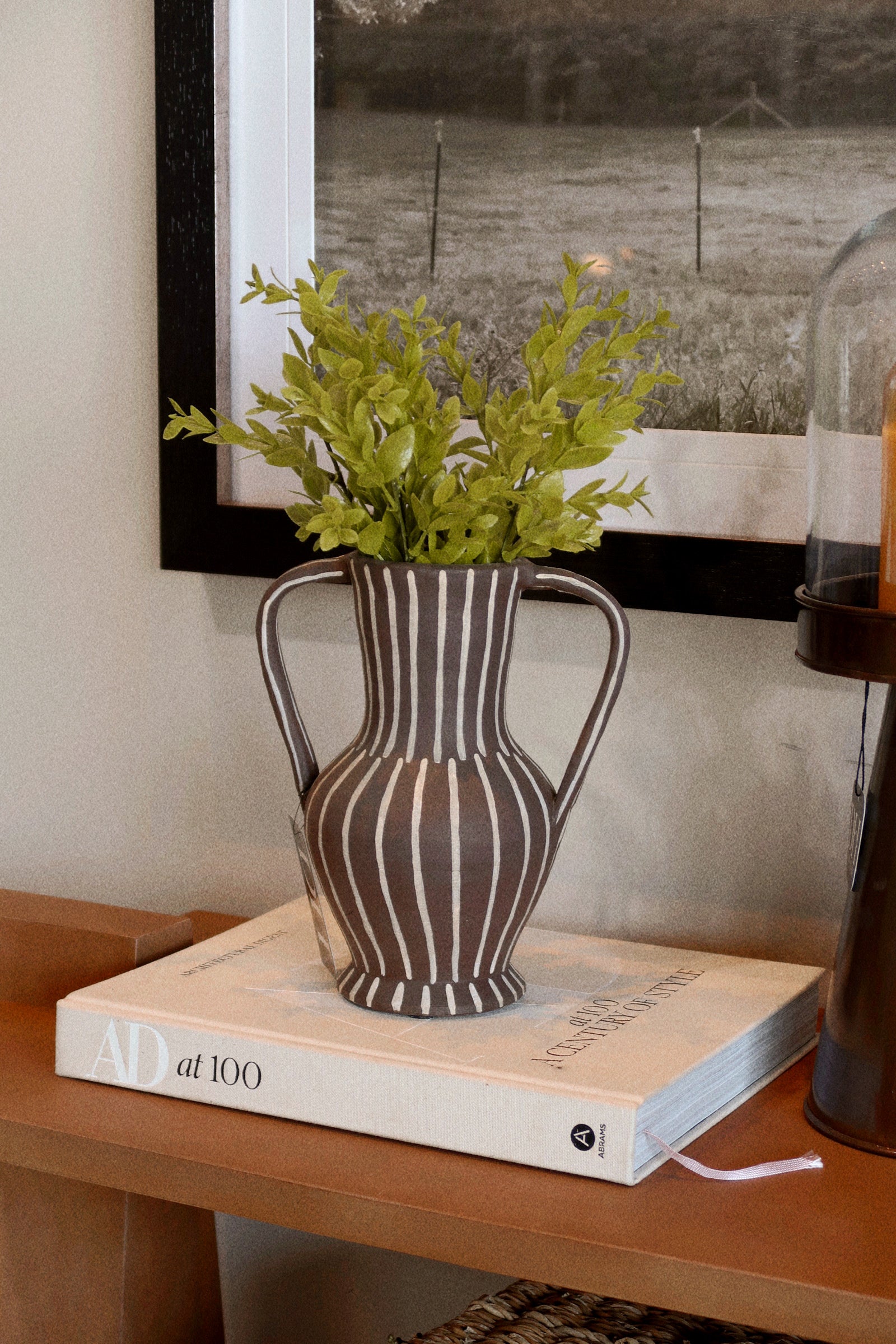 Handcrafted Vertical Striped Vase