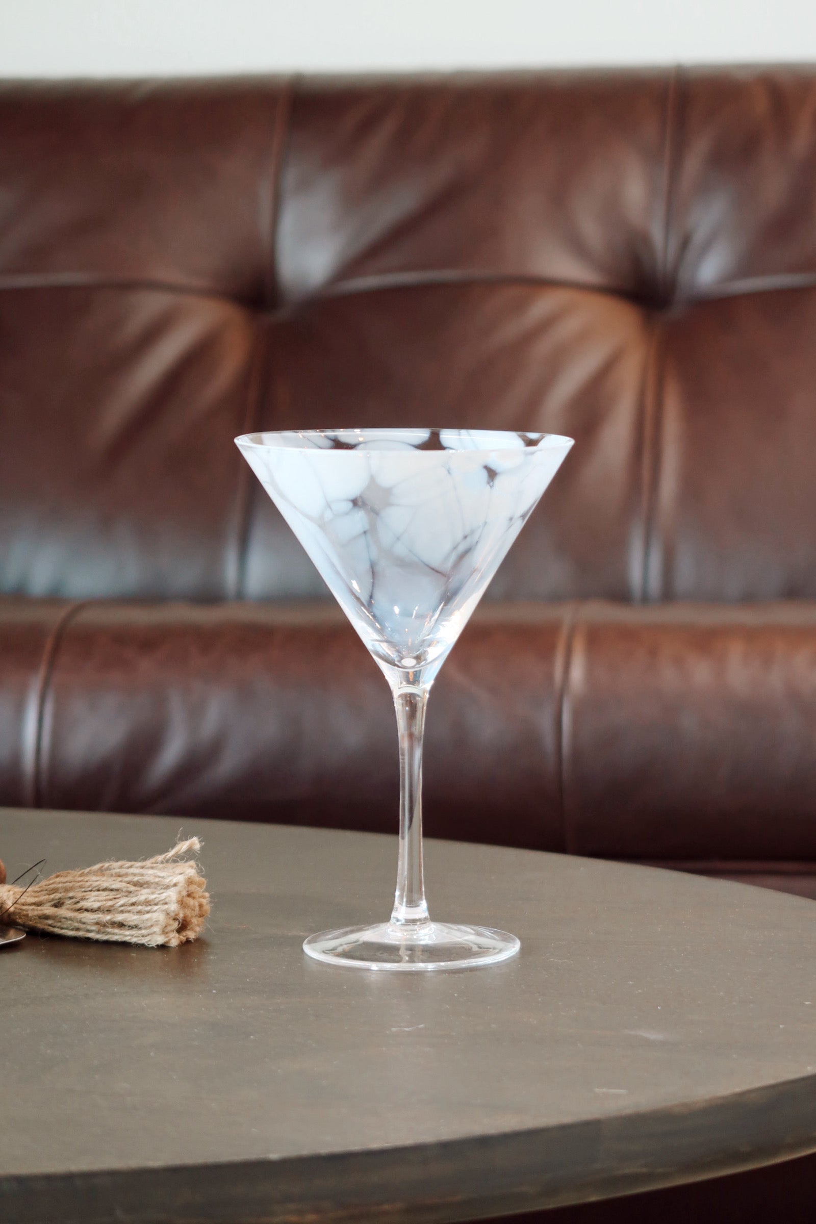 Ivory Tortoise Martini Glass
