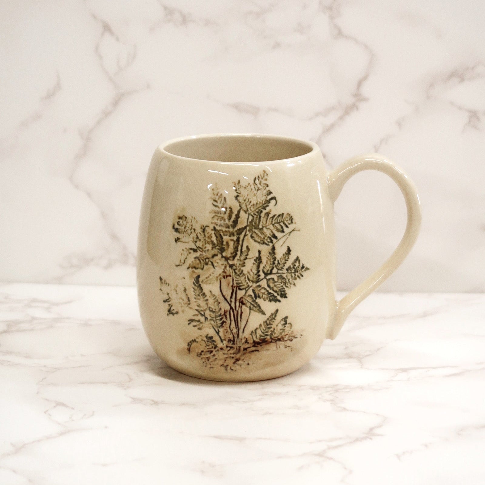 Handcrafted Botanical Stoneware Mug - 2 Styles
