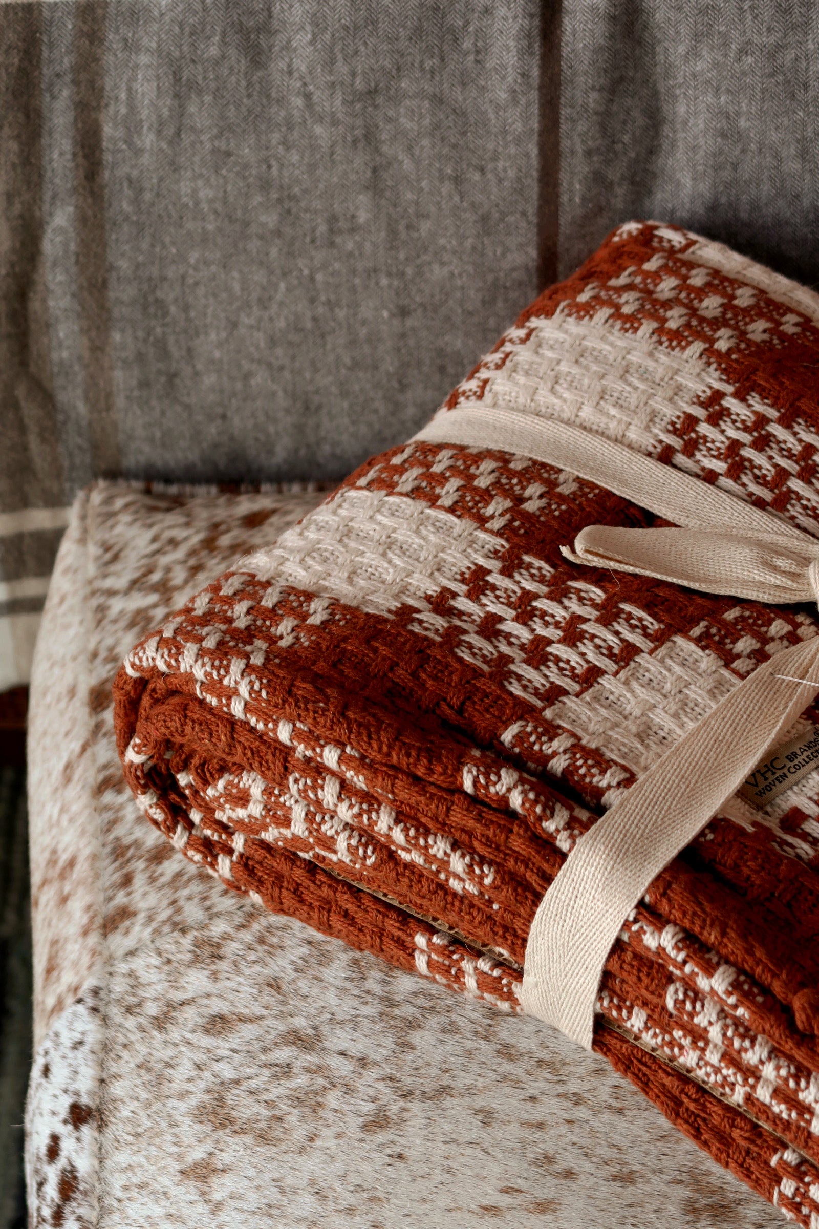 Heritage Amber Check Throw Blanket