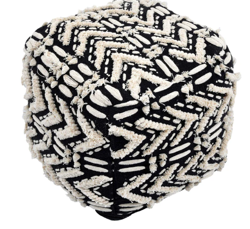 Versatile Handwoven Textural Floor Pouf