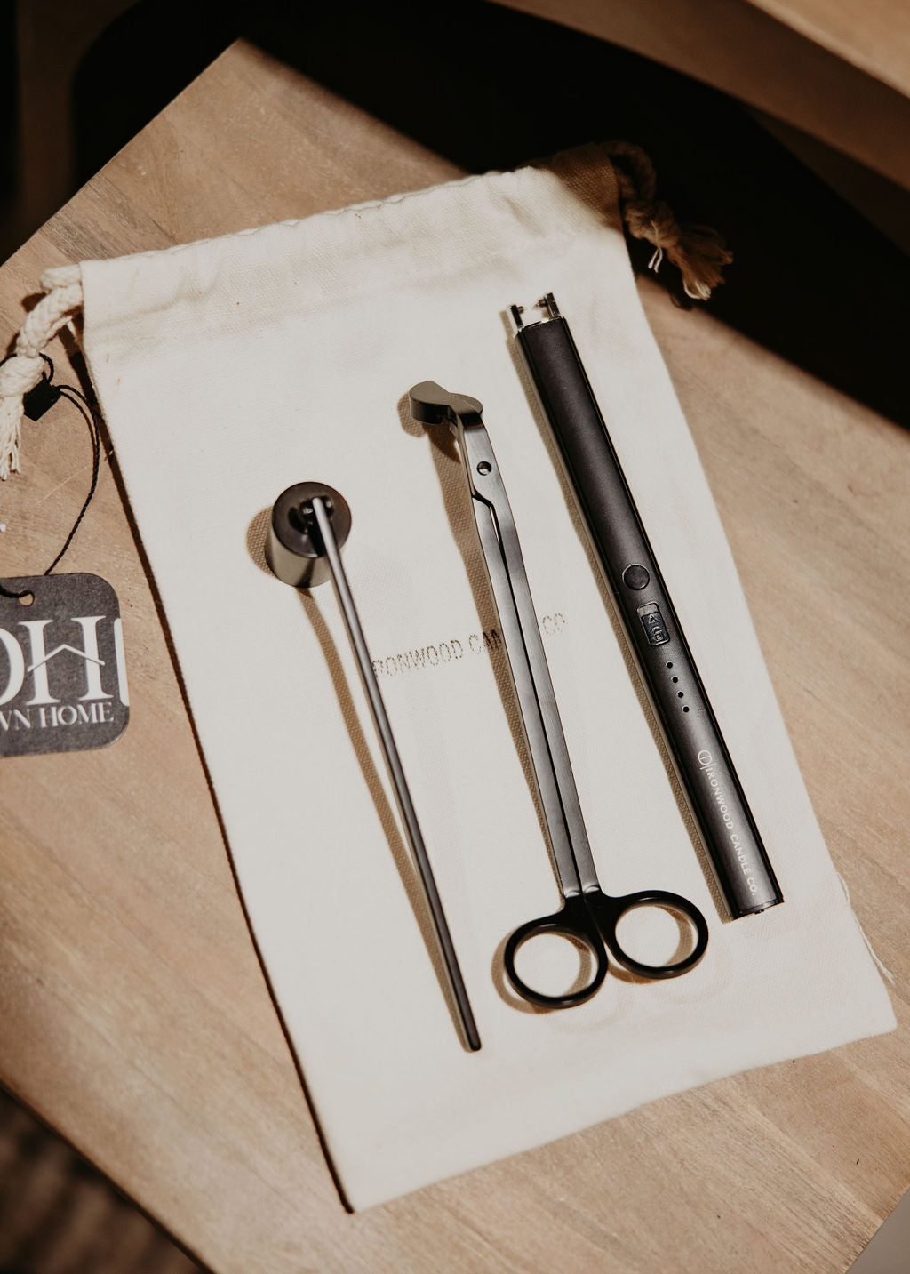 Trimmer, Snuffer, + Lighter Set