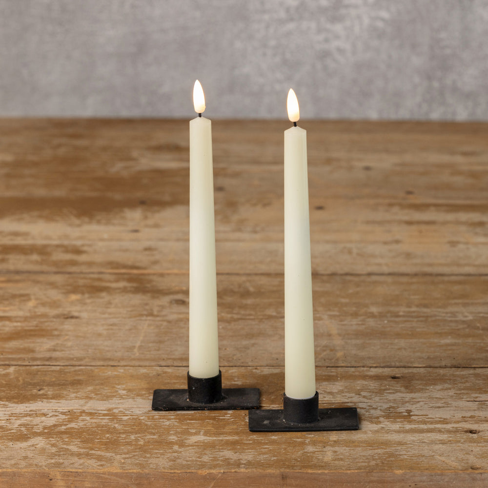 3D Flame Drop Taper Candle - Set of 2
