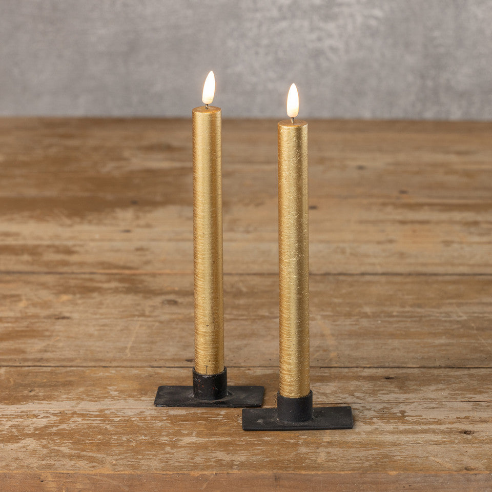 3D Flame Taper Candle - Set of 2