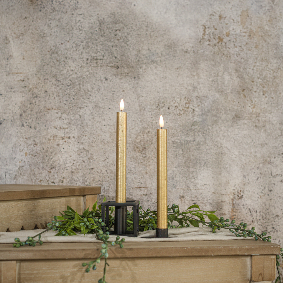 3D Flame Taper Candle - Set of 2