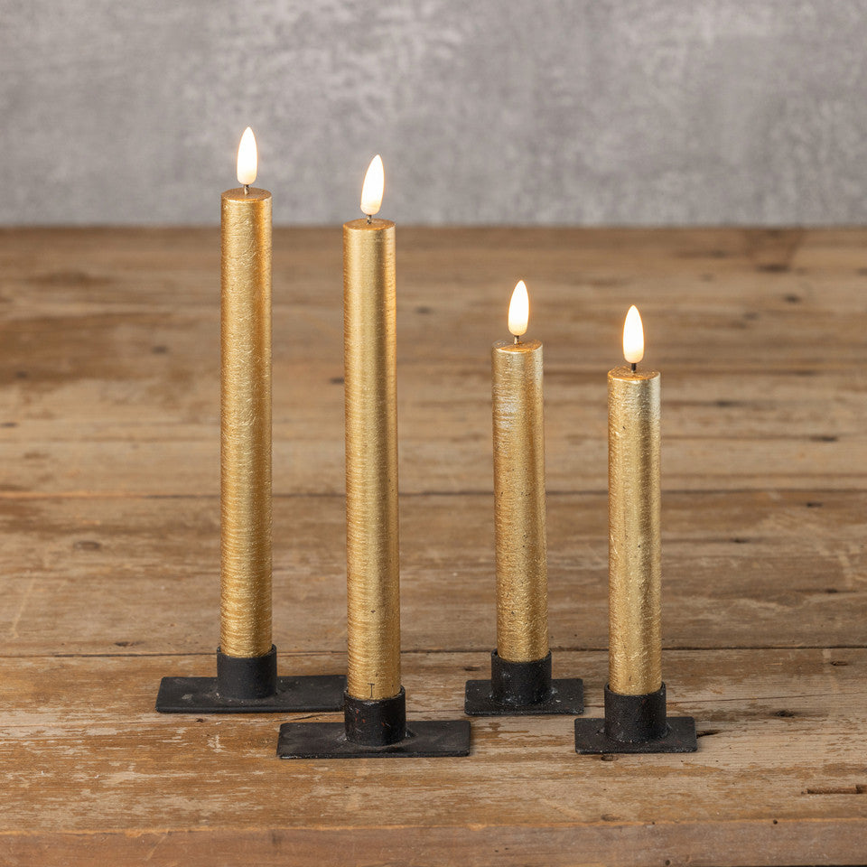 3D Flame Taper Candle - Set of 2