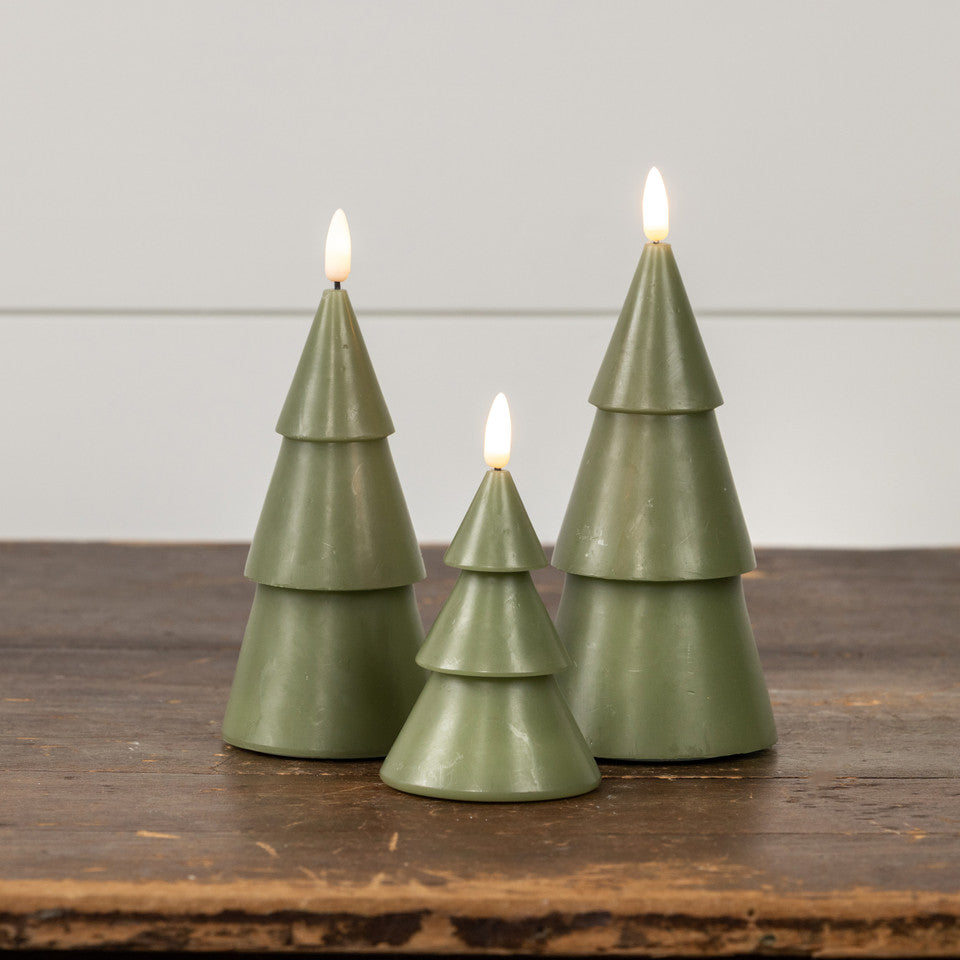3D Flame Smooth Tree Candle - 3 Sizes