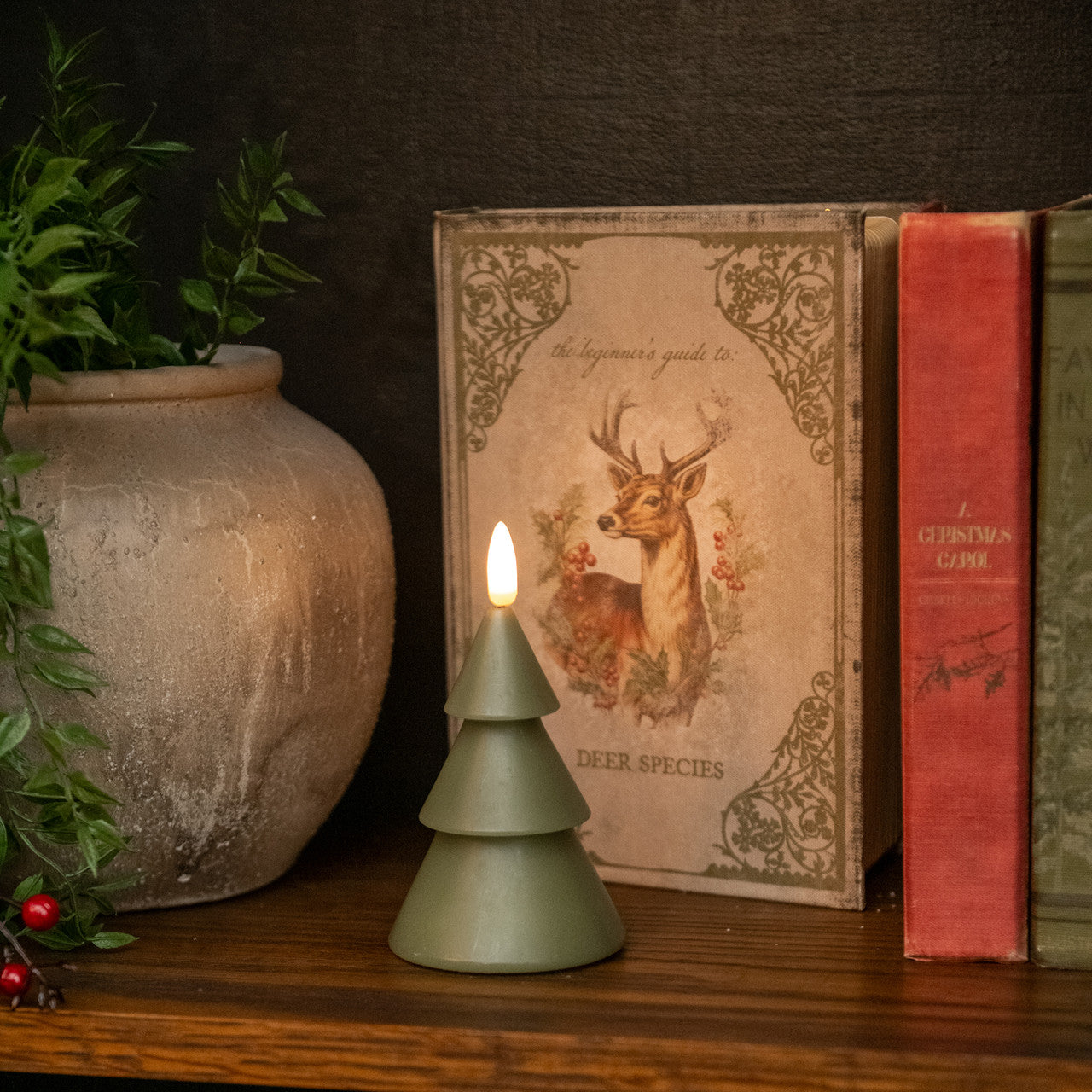 3D Flame Smooth Tree Candle - 3 Sizes