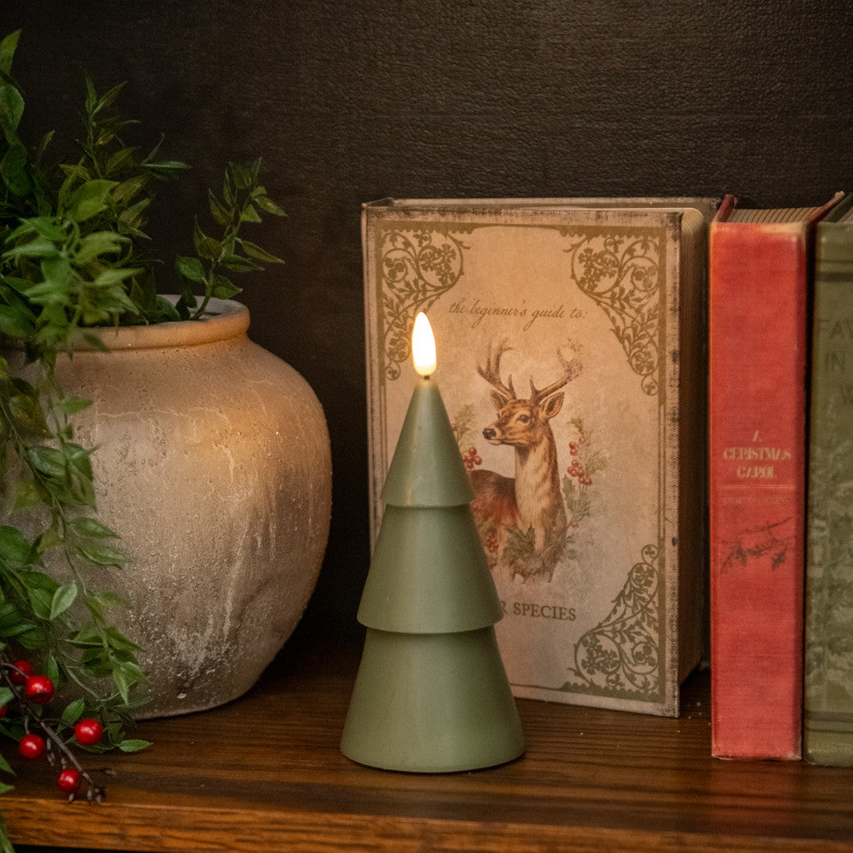 3D Flame Smooth Tree Candle - 3 Sizes