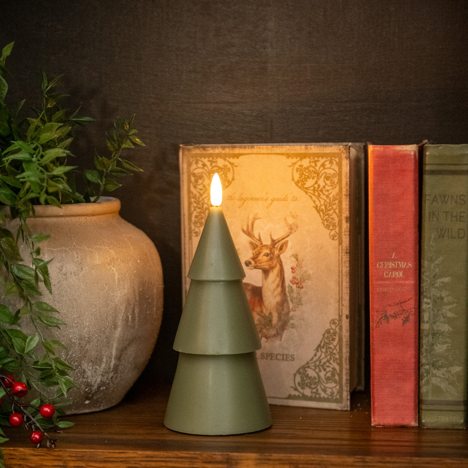 3D Flame Smooth Tree Candle - 3 Sizes