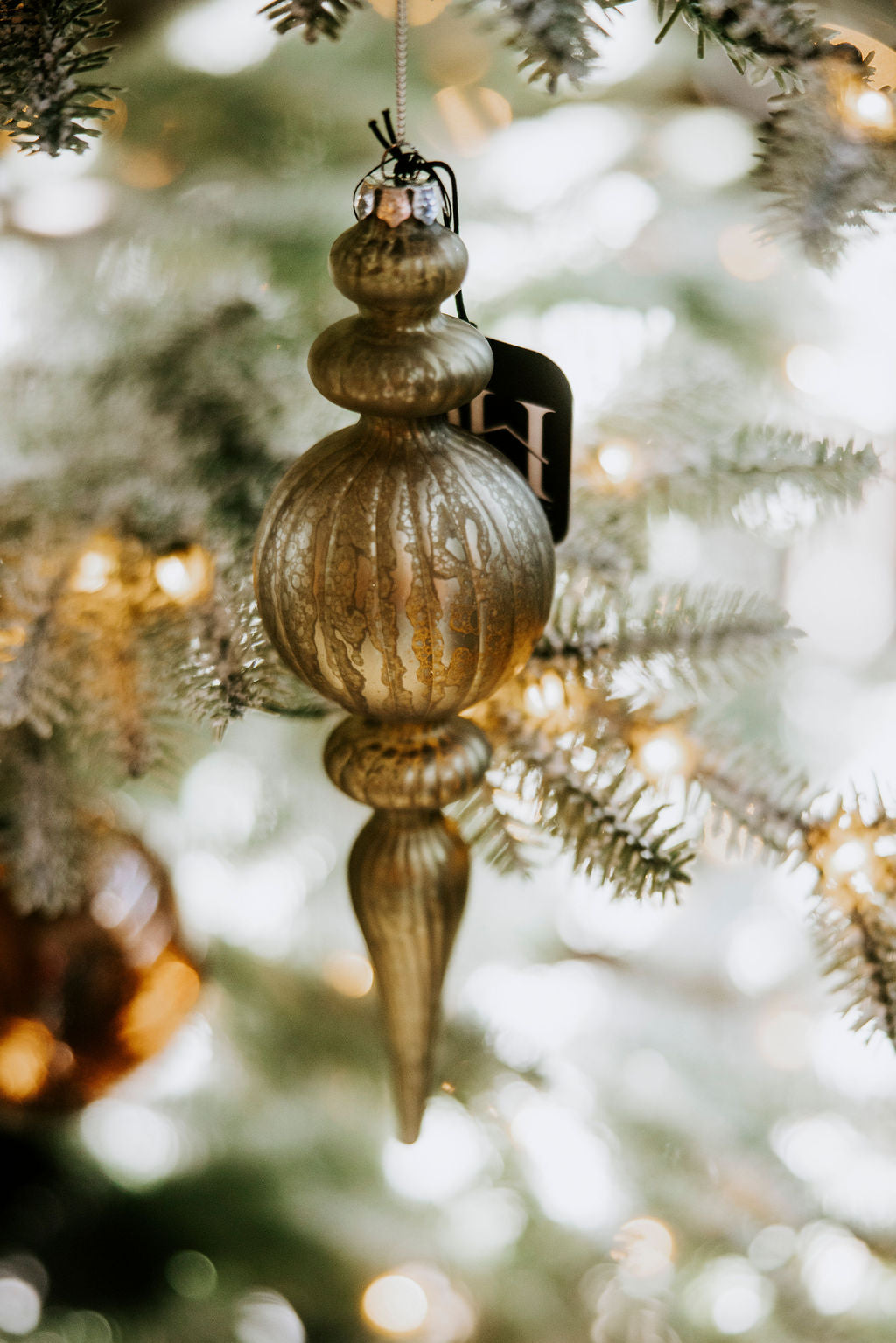 Spindle Glass Ornament - 3 Colors & Styles