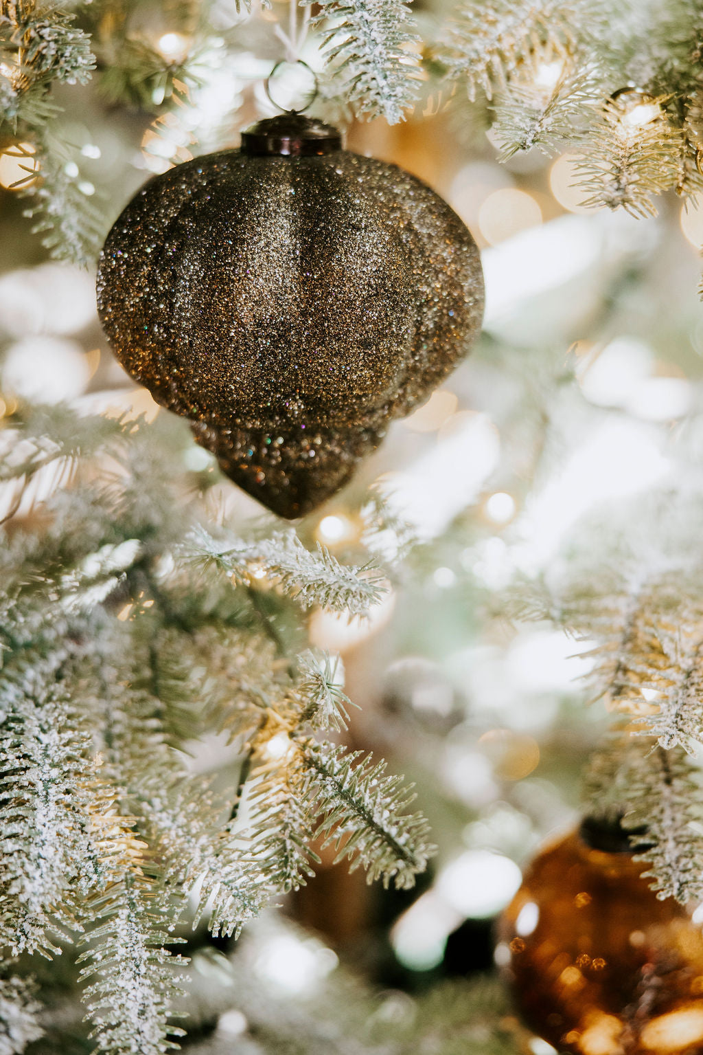 Twinkling Rounded Glass Ornament - 3 Colors