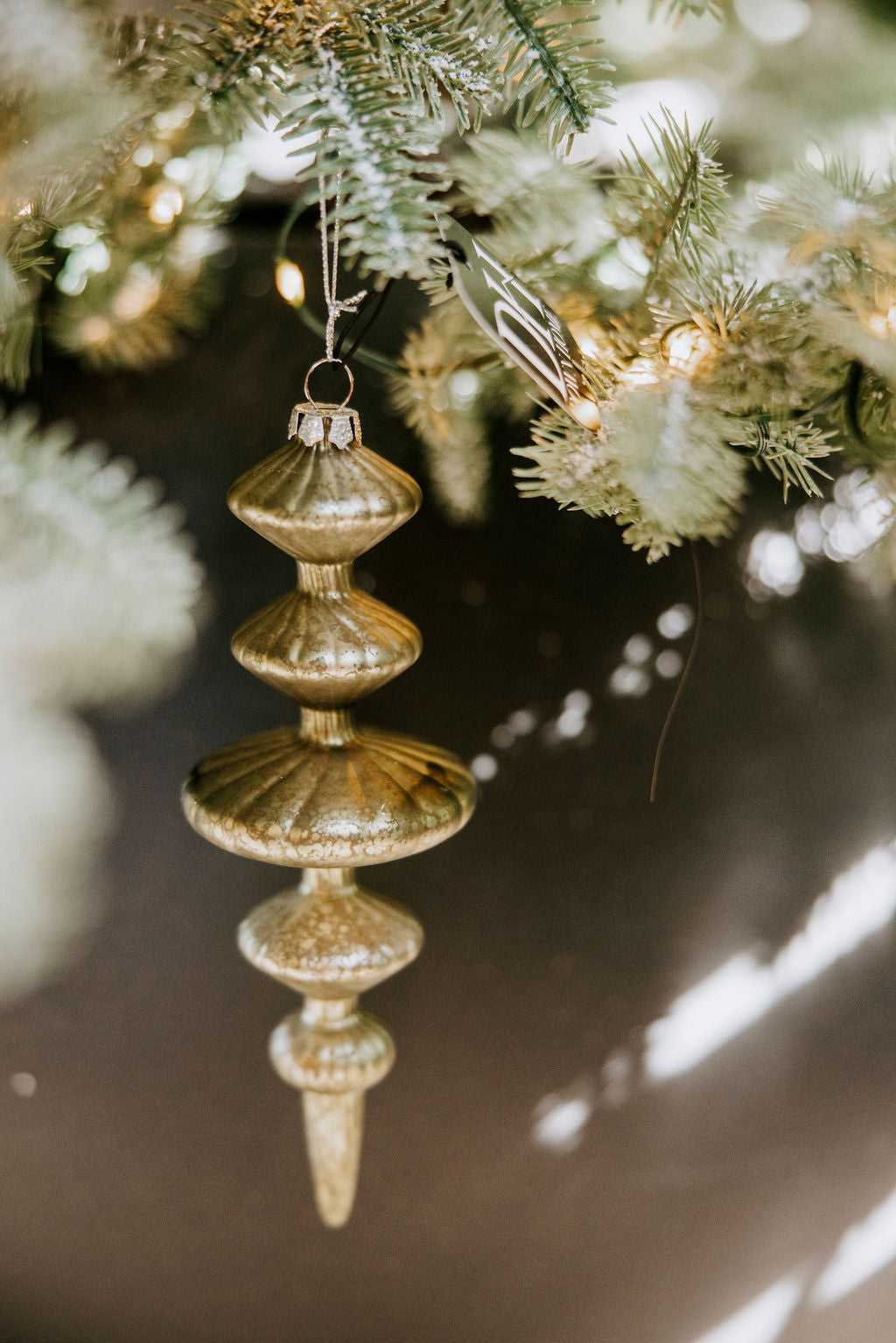 Spindle Glass Ornament - 3 Colors & Styles