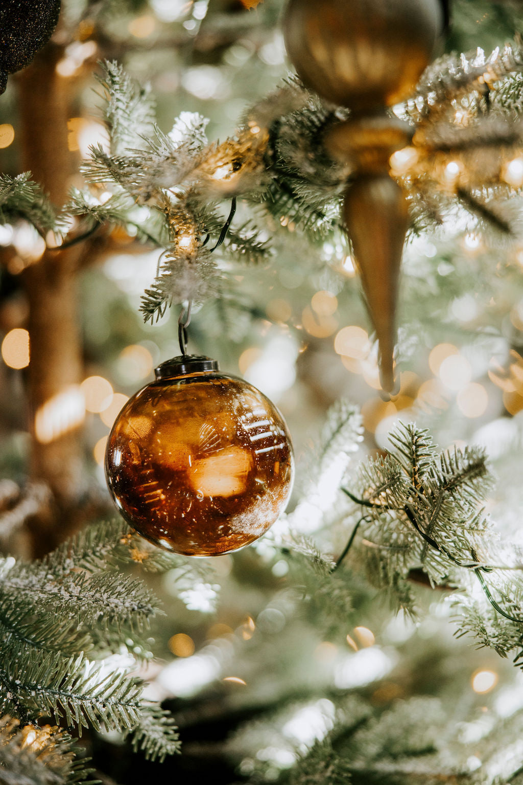 Speckled Chestnut Glass Ornament - 3 Sizes