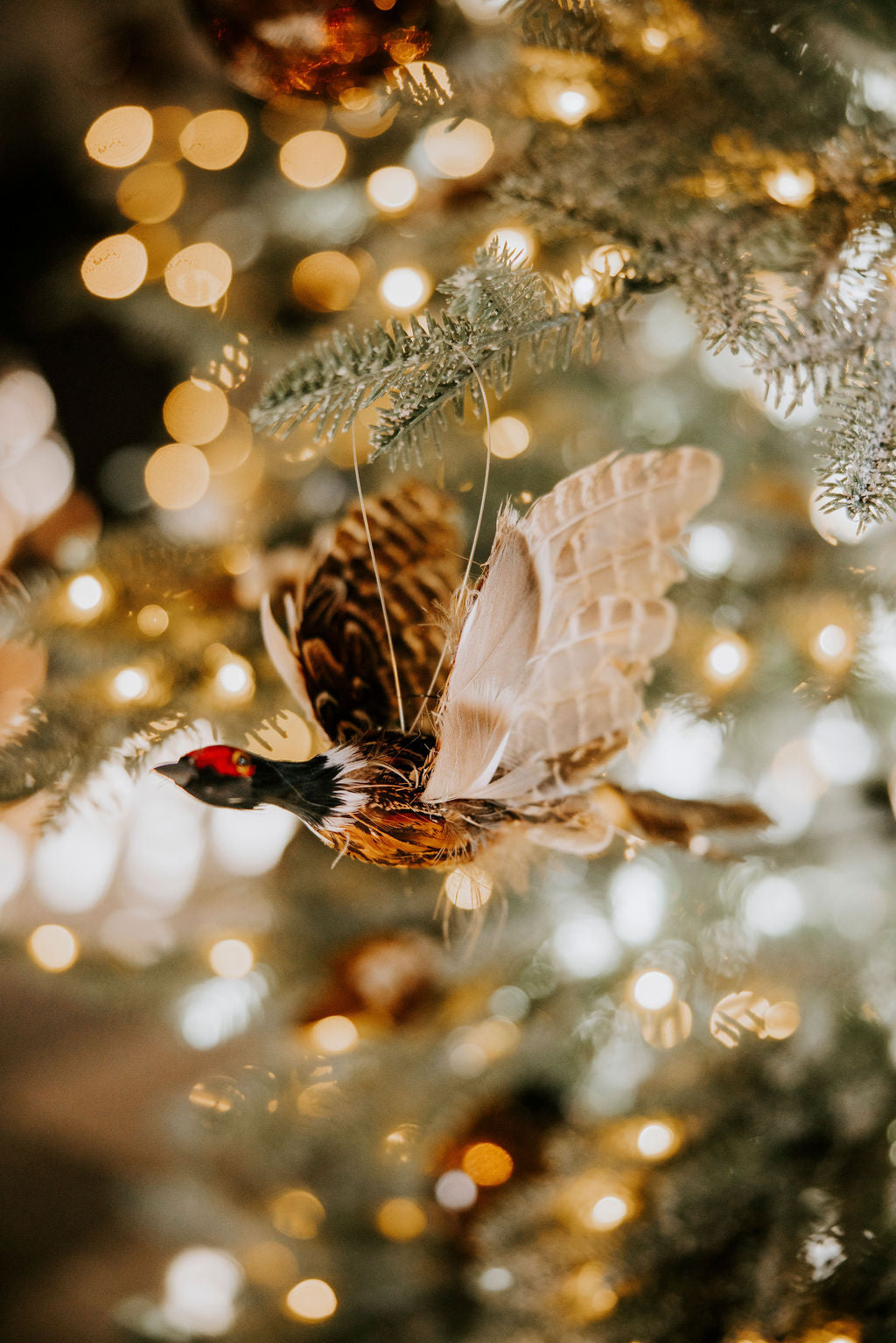 Pheasant in Flight Ornament