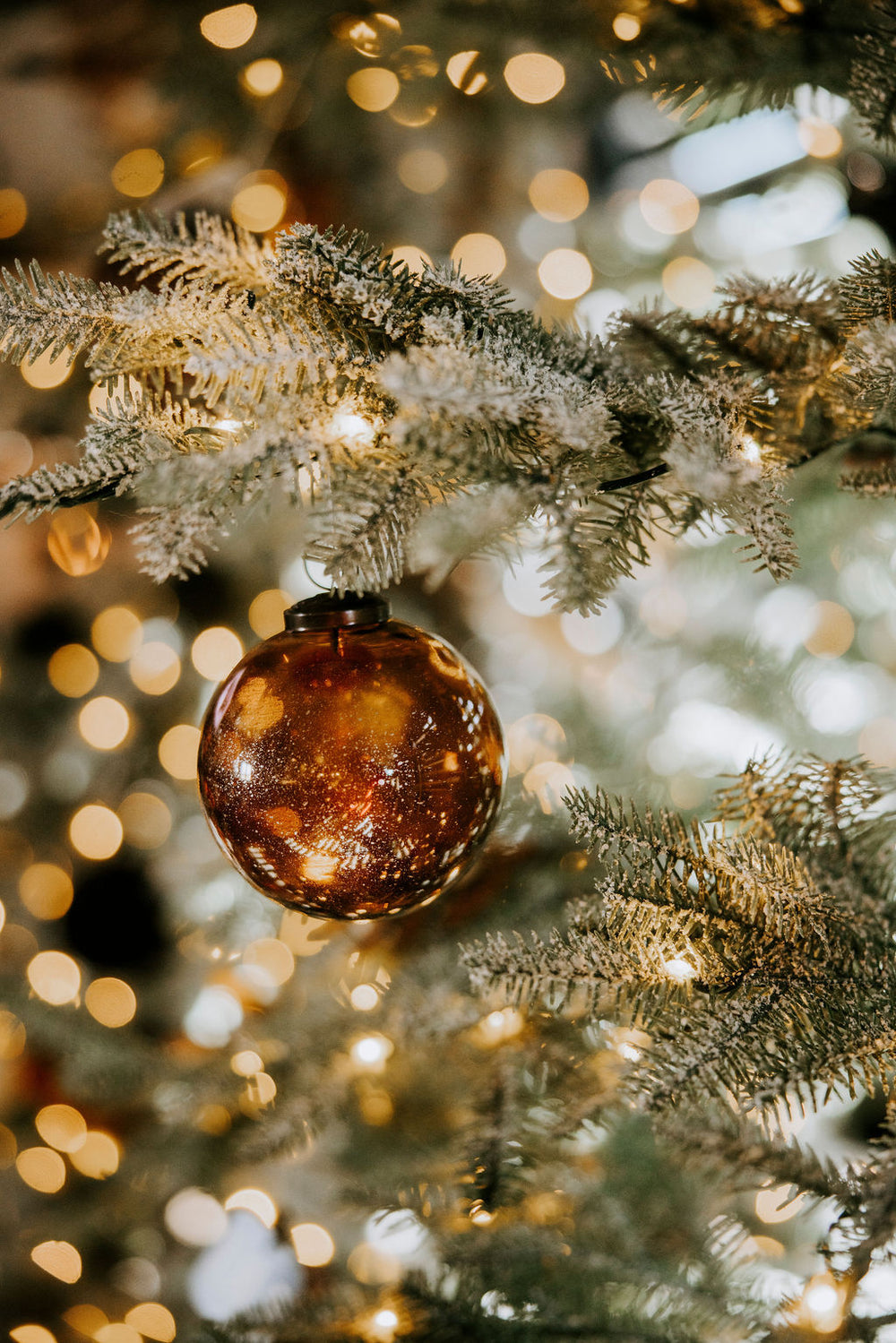 Speckled Chestnut Glass Ornament - 3 Sizes