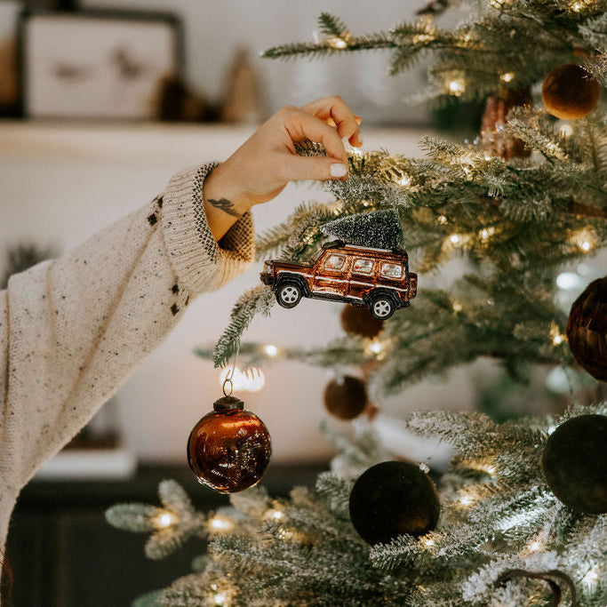 Tree Farm Jeep Ornament