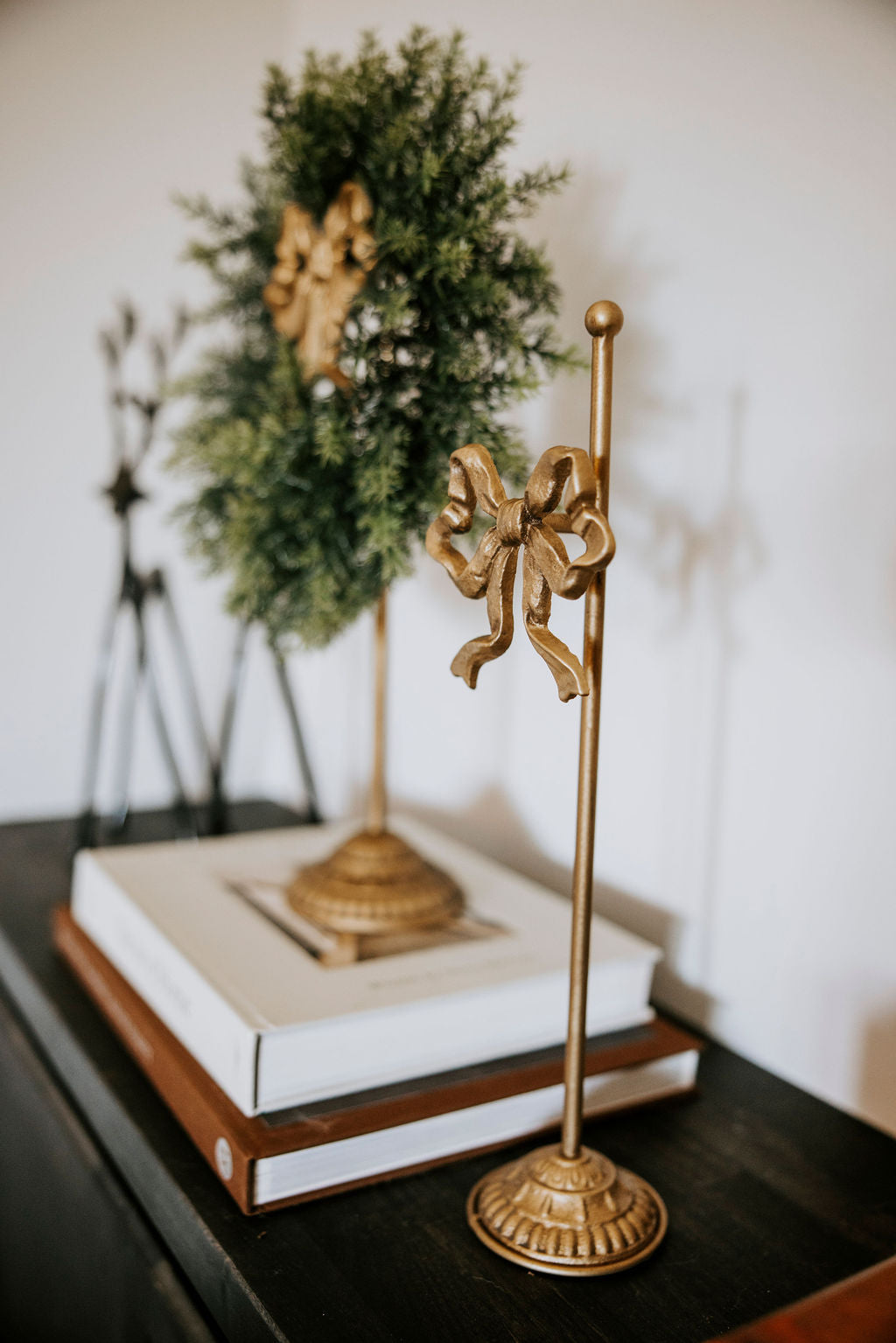 Gold Bow Wreath Stand - 2 Sizes