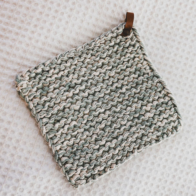 Knitted Pot Holder - 2 Styles